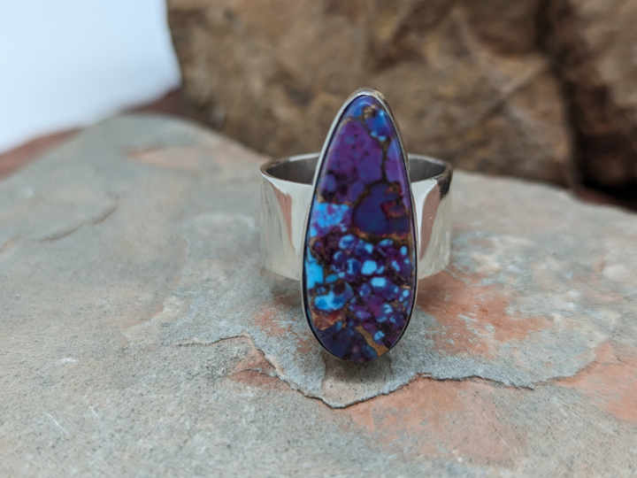 Purple Mohave Turquoise Cigar Band Ring