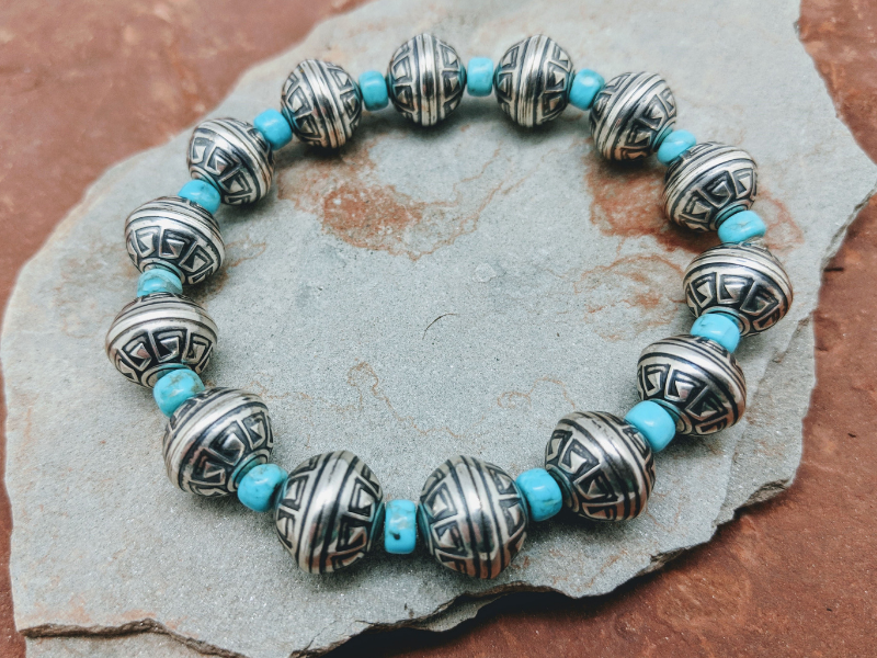 Aztec Turquoise Stretch Bracelet