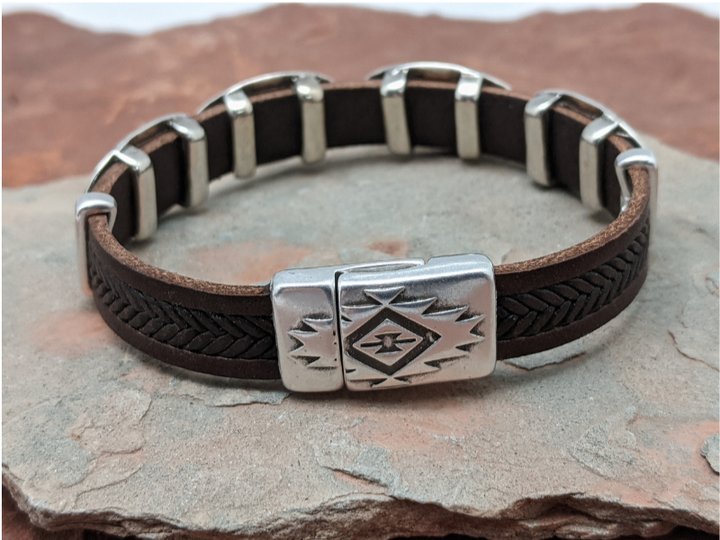 Wholesale Southwest Sunburst Bracelet  Brown
