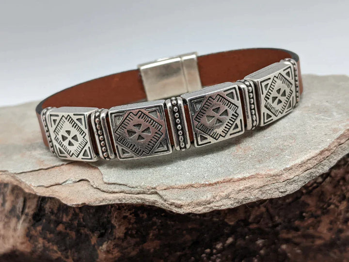 Western Wear Leather Bracelet