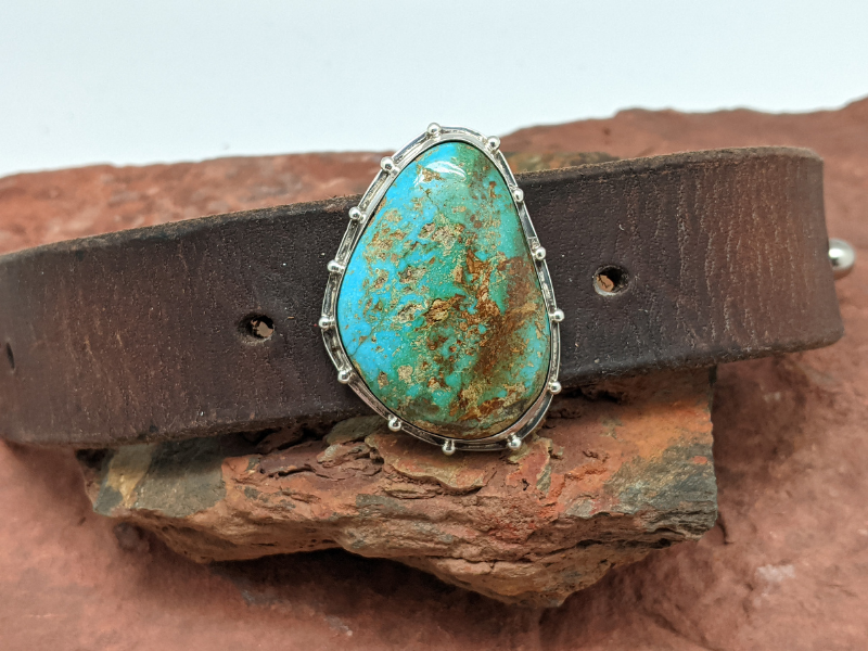 Wholesale Turquoise Mountain Leather Bracelet