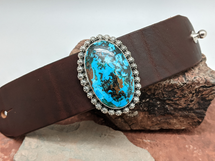 Chrysocolla Kingman Turquoise Cluster Bracelet