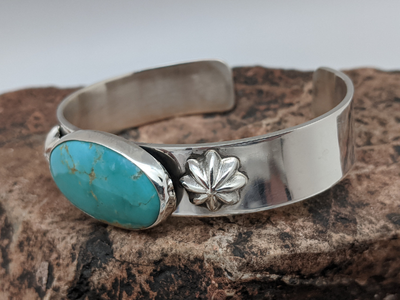 Kingman Turquoise Sterling Silver Cuff
