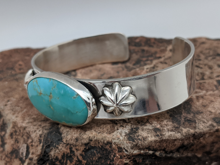 Kingman Turquoise Sterling Silver Cuff