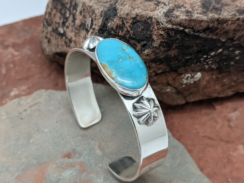 Kingman Turquoise Sterling Silver Cuff