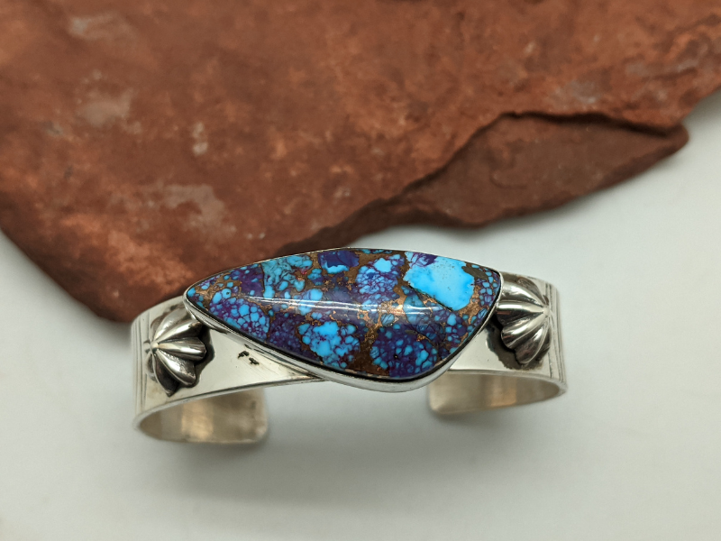 Purple Mohave Turquoise Sterling Silver Cuff