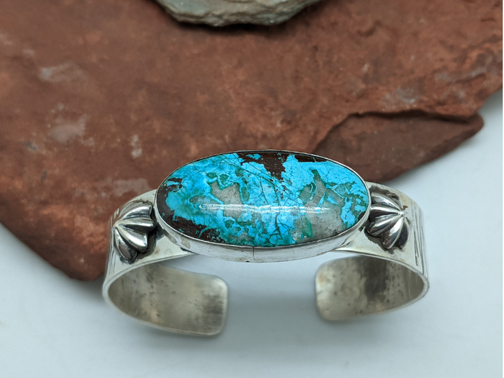 Wholesale Chrysocolla Sterling Silver Cuff