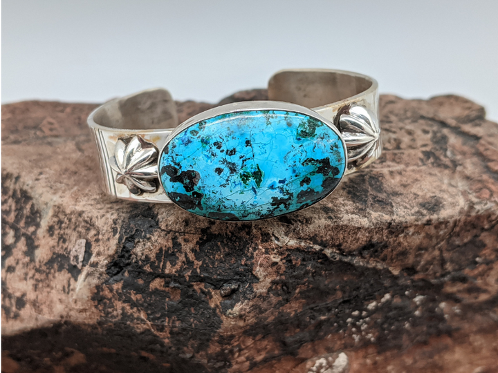 Chrysocolla Sterling Silver Cuff