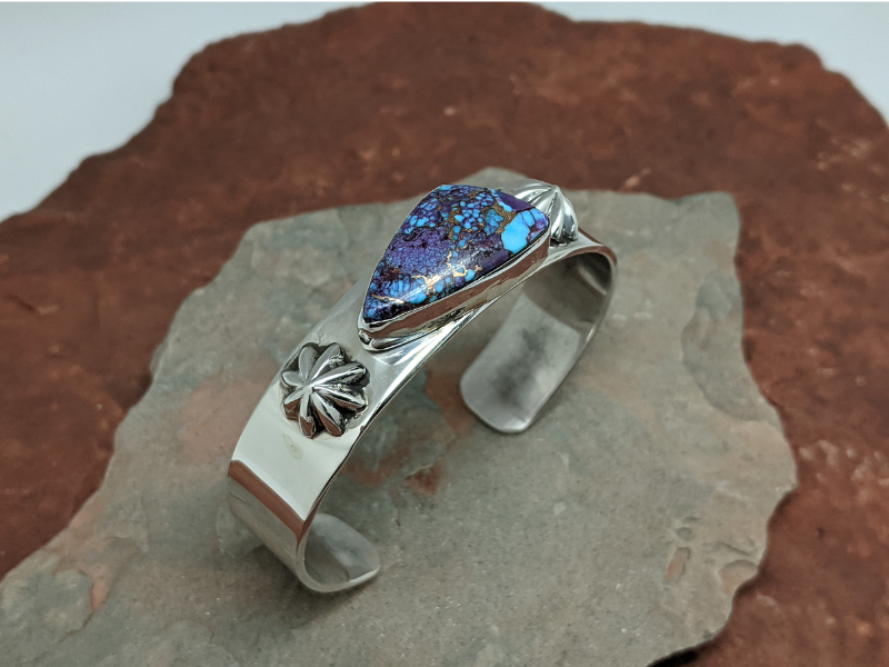 Purple Mohave Turquoise Sterling Silver Cuff