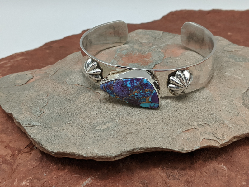Purple Mohave Turquoise Sterling Silver Cuff