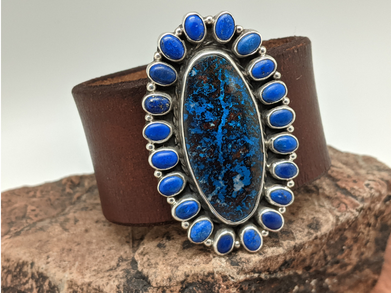 Wholesale Chrysocolla, Lapis Lazuli Cluster Bracelet
