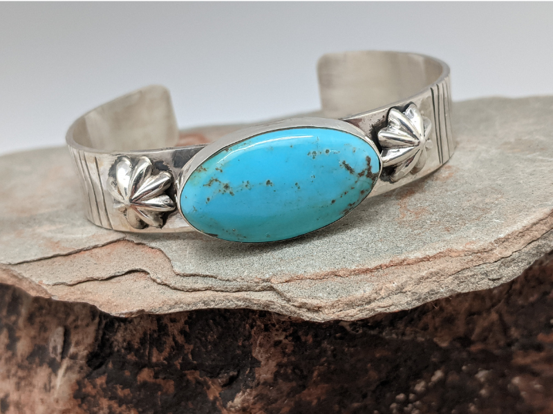 Kingman Turquoise Sterling Silver Cuff