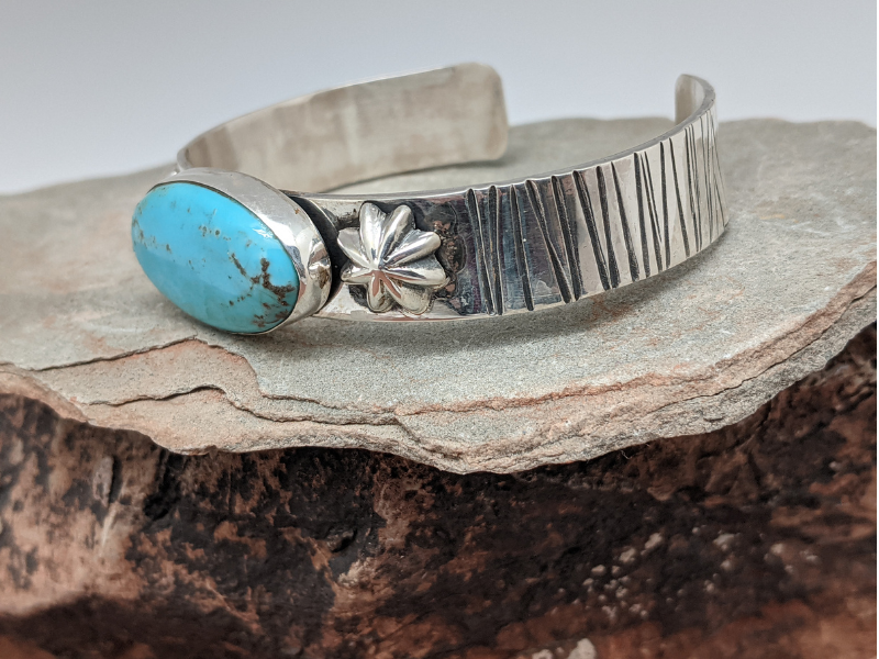 Kingman Turquoise Sterling Silver Cuff