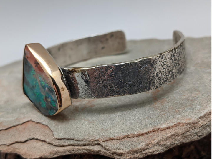 Wholesale Boulder Opal Sterling Silver Cuff