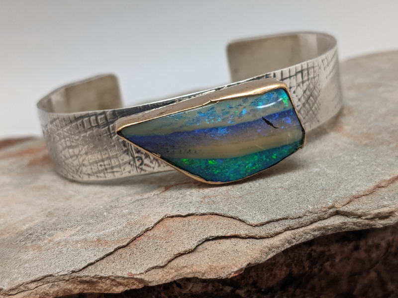Wholesale Boulder Opal Sterling Silver Cuff
