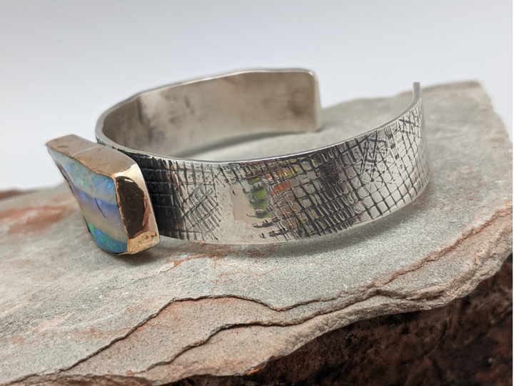 Wholesale Boulder Opal Sterling Silver Cuff