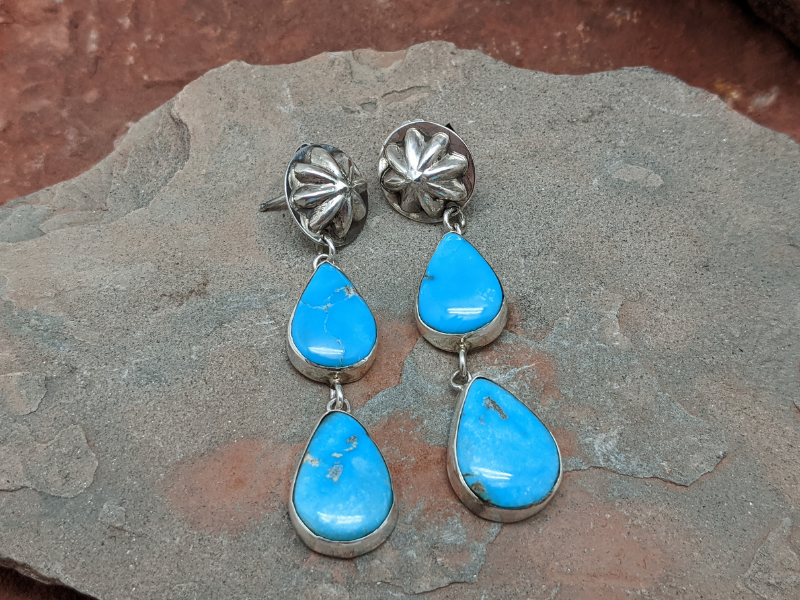 Blue Ridge Turquoise Waterfall Earrings