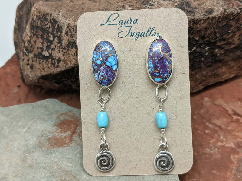 Wholesale Purple Mohave Turquoise Earrings
