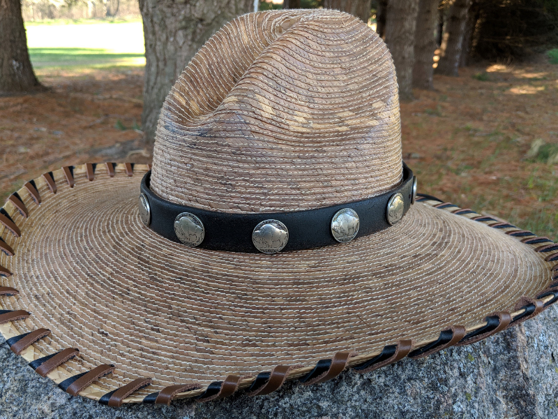 Buffalo Nickel Leather Hatband