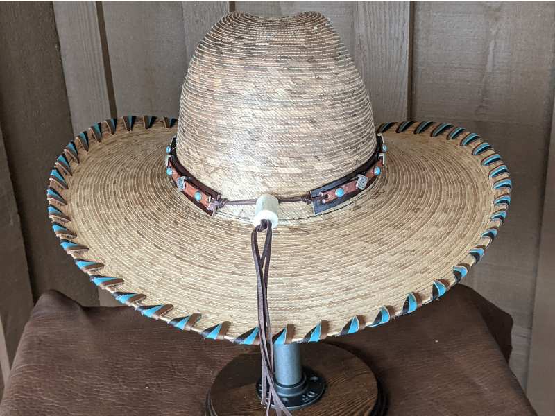 Southwest Diamond Leather Hatband