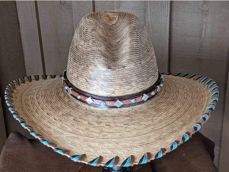 Southwest Diamond Leather Hatband