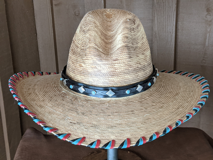 Southwest Diamond Leather Hatband