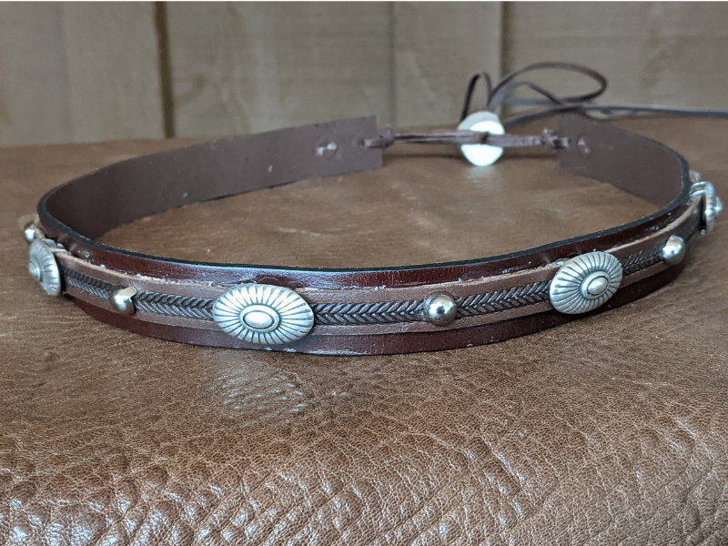 Southwest Sunburst Leather Hatband