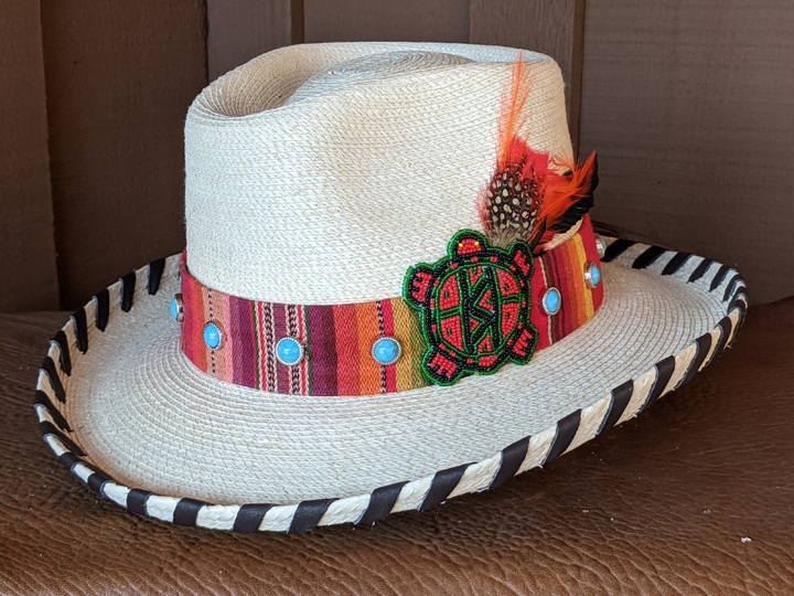 Wholesale Turtle Serape Fedora Palm Hat