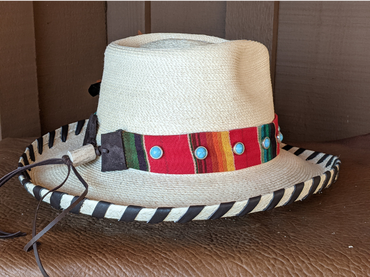 Wholesale Turtle Serape Fedora Palm Hat