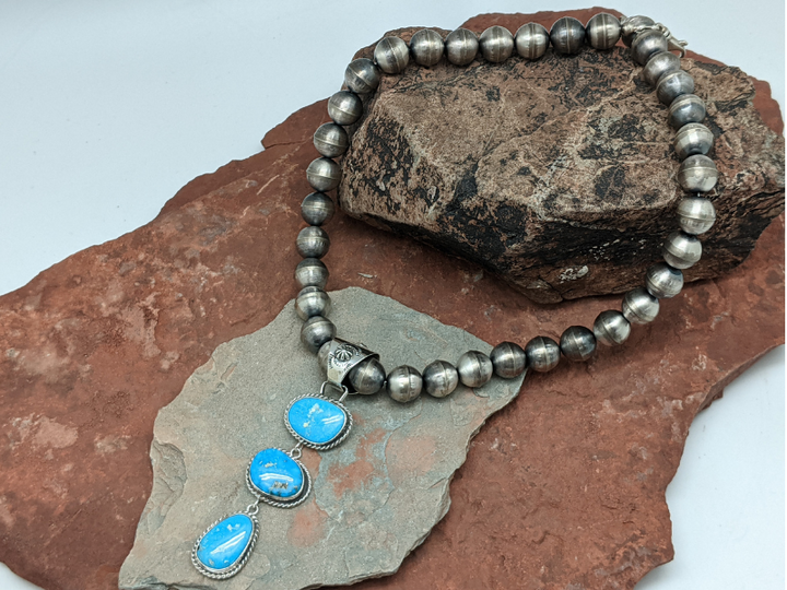 Kingman Turquoise Waterfall Pendant