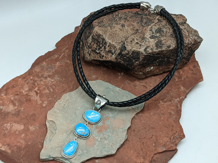 Kingman Turquoise Waterfall Pendant