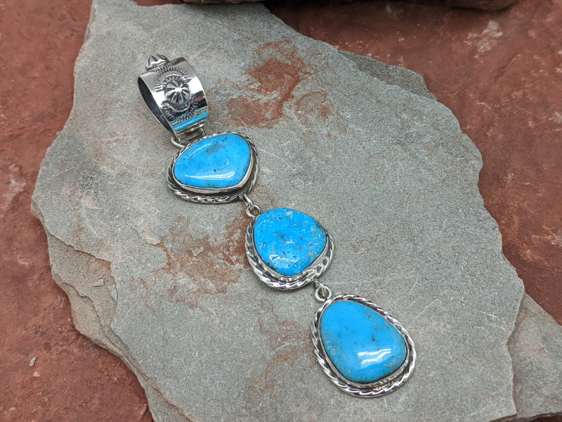 Wholesale Kingman Turquoise Waterfall Pendant