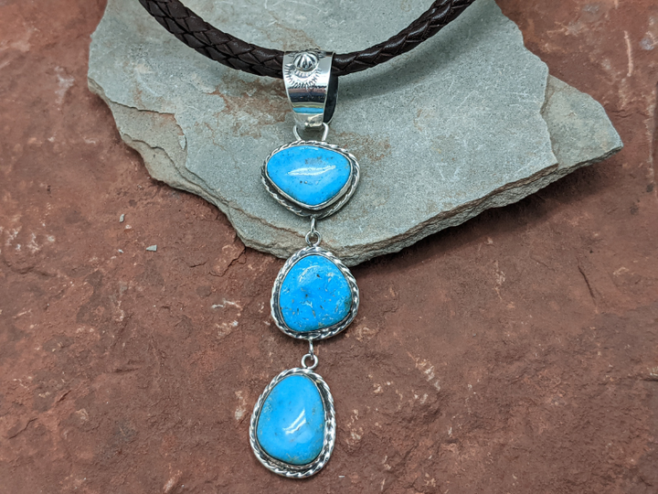 Wholesale Kingman Turquoise Waterfall Pendant