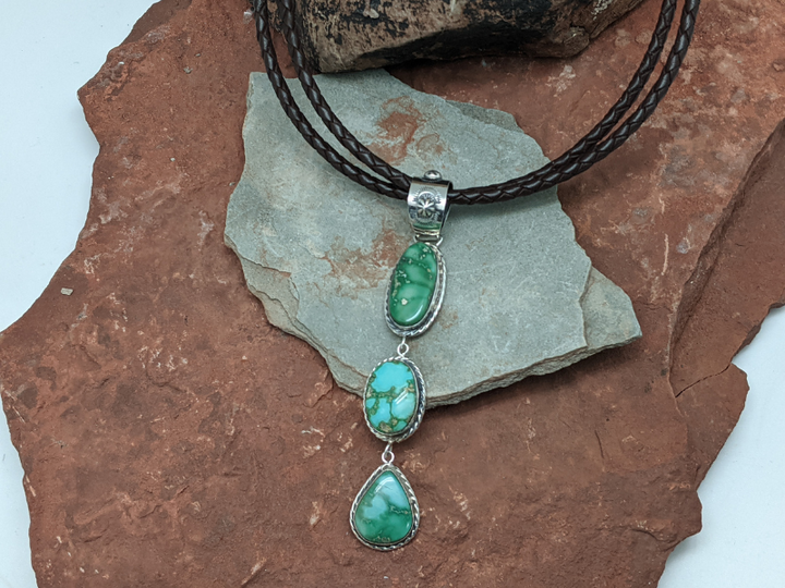 Emerald Valley Turquoise Waterfall Pendant