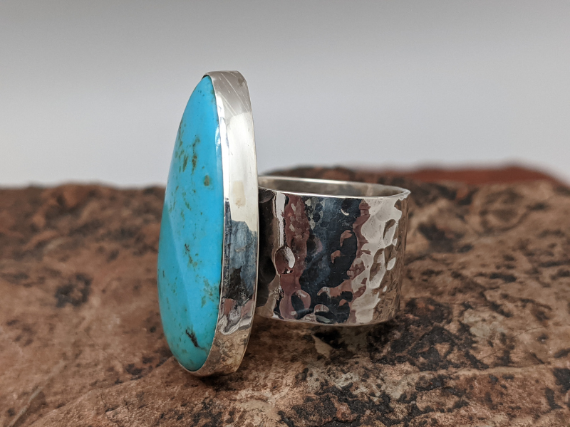 Wholesale Kingman Turquoise  Cigar Band Ring
