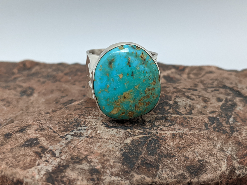 Wholesale Turquoise  Mountain Cigar Band Ring