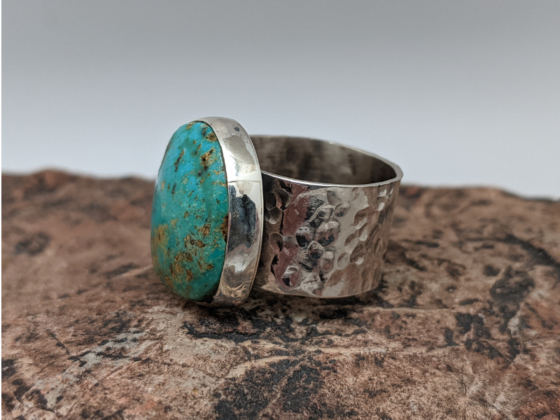 Wholesale Turquoise  Mountain Cigar Band Ring