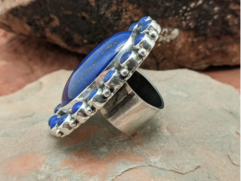 Wholesale Grande Lapis Lazuli Cluster Ring