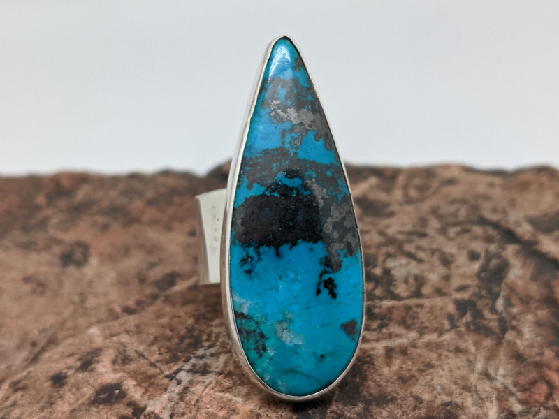 Wholesale Chrysocolla Cigar Band Ring