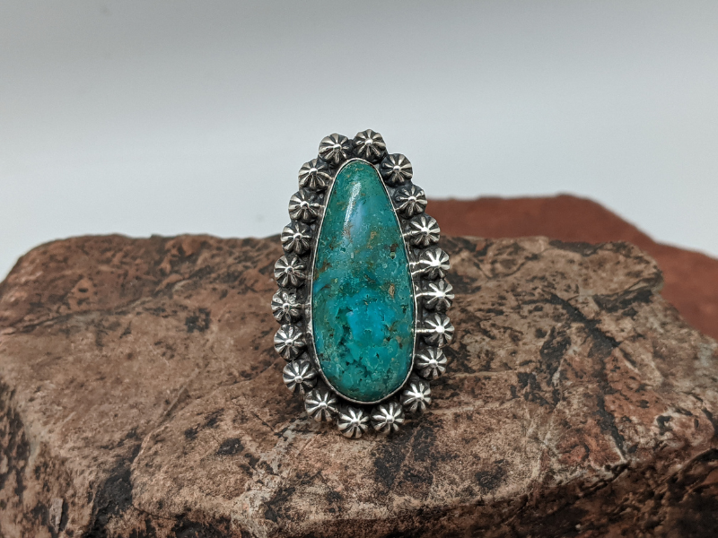Wholesale Kingman Turquoise Berry Cluster Ring