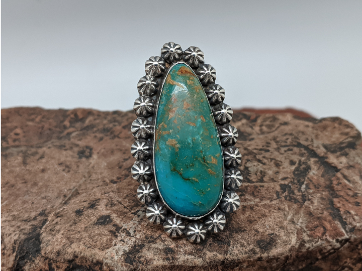 Wholesale Kingman Turquoise Berry Cluster Ring