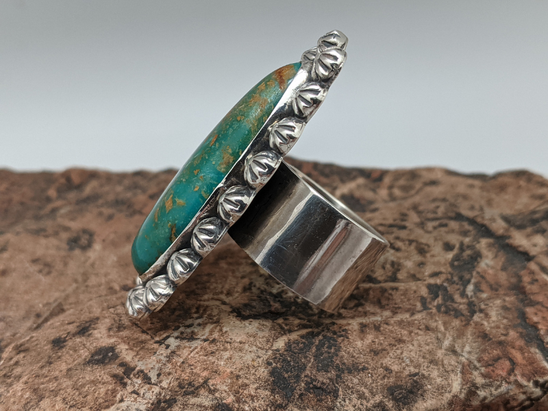 Wholesale Kingman Turquoise Berry Cluster Ring