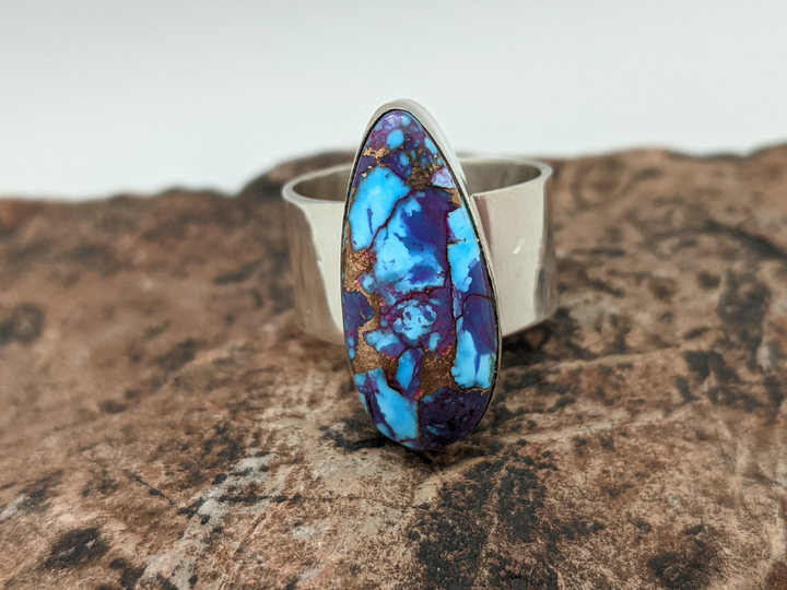 Wholesale Purple Mohave Turquoise Cigar Band Ring