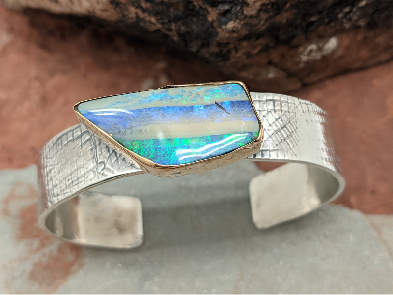 Wholesale Boulder Opal Sterling Silver Cuff